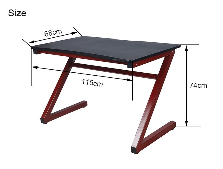 April Game Z Shape Gaming Desk With Led Light size April Game Z Shape Gaming Desk With Led Light size