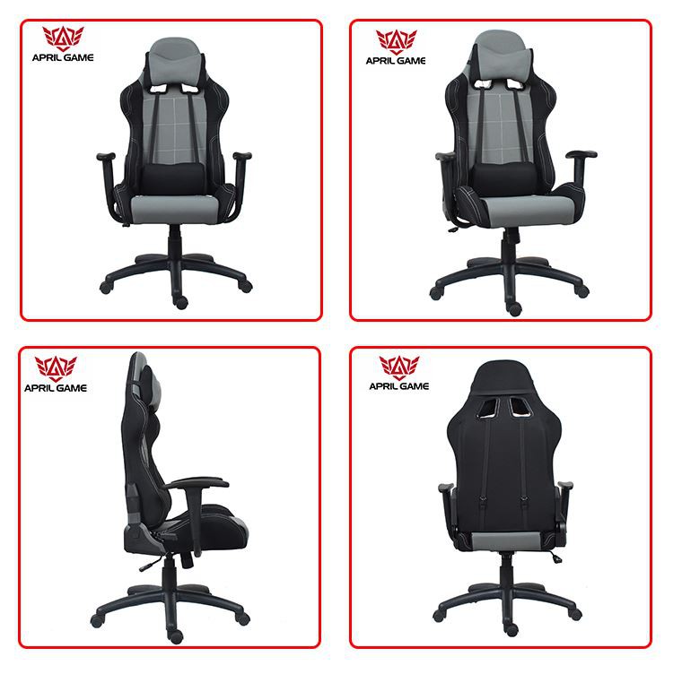 product-750-752 Y-2690 Leather And Fabric Professional PC Gaming Chair Car Seat Computer Office Chair With Neck Pillow And Lumbar Pillow several angle display