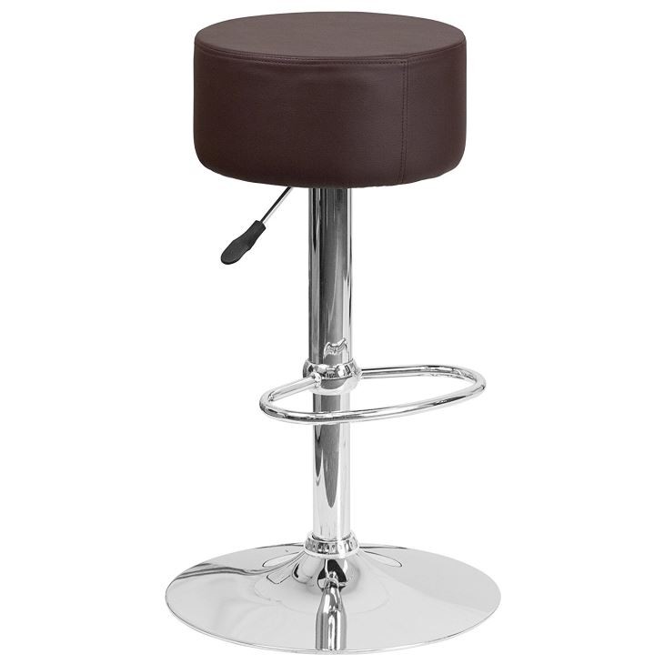 GY-1017 360 Degree Swivel Height Adjustable Kitchen Counter Bar Stools With Seat PU Leather